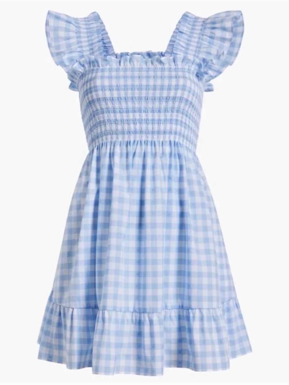 ✨NWOT- Hill House Home Elizabeth Nap Dress, Light Blue Gingham- Small ✨ - Picture 3 of 3
